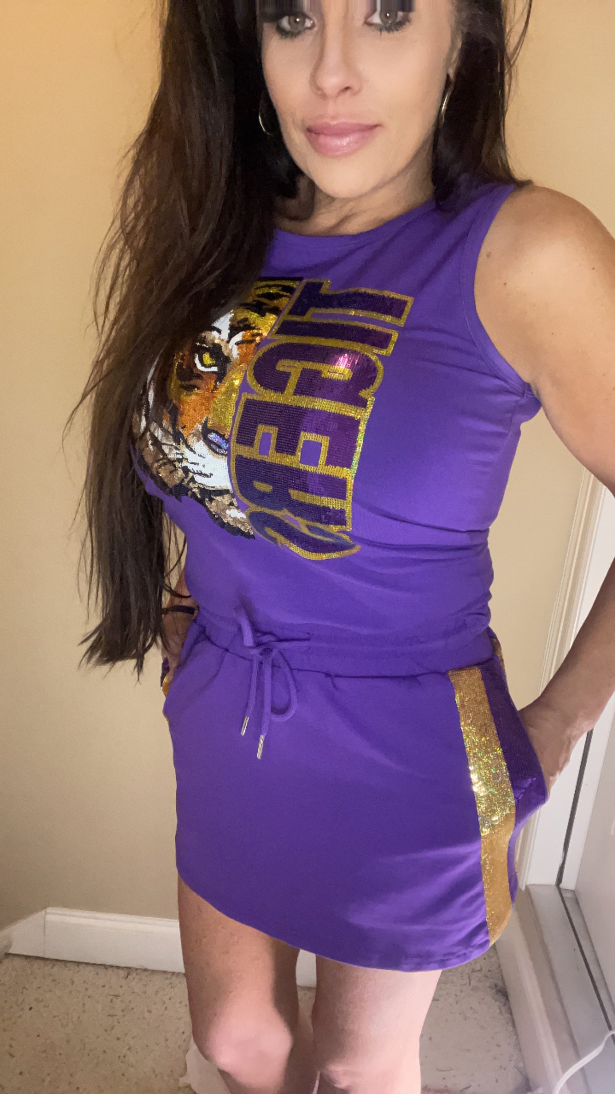 Purple Sequin Skort EXCLUSIVE JA DESIGN