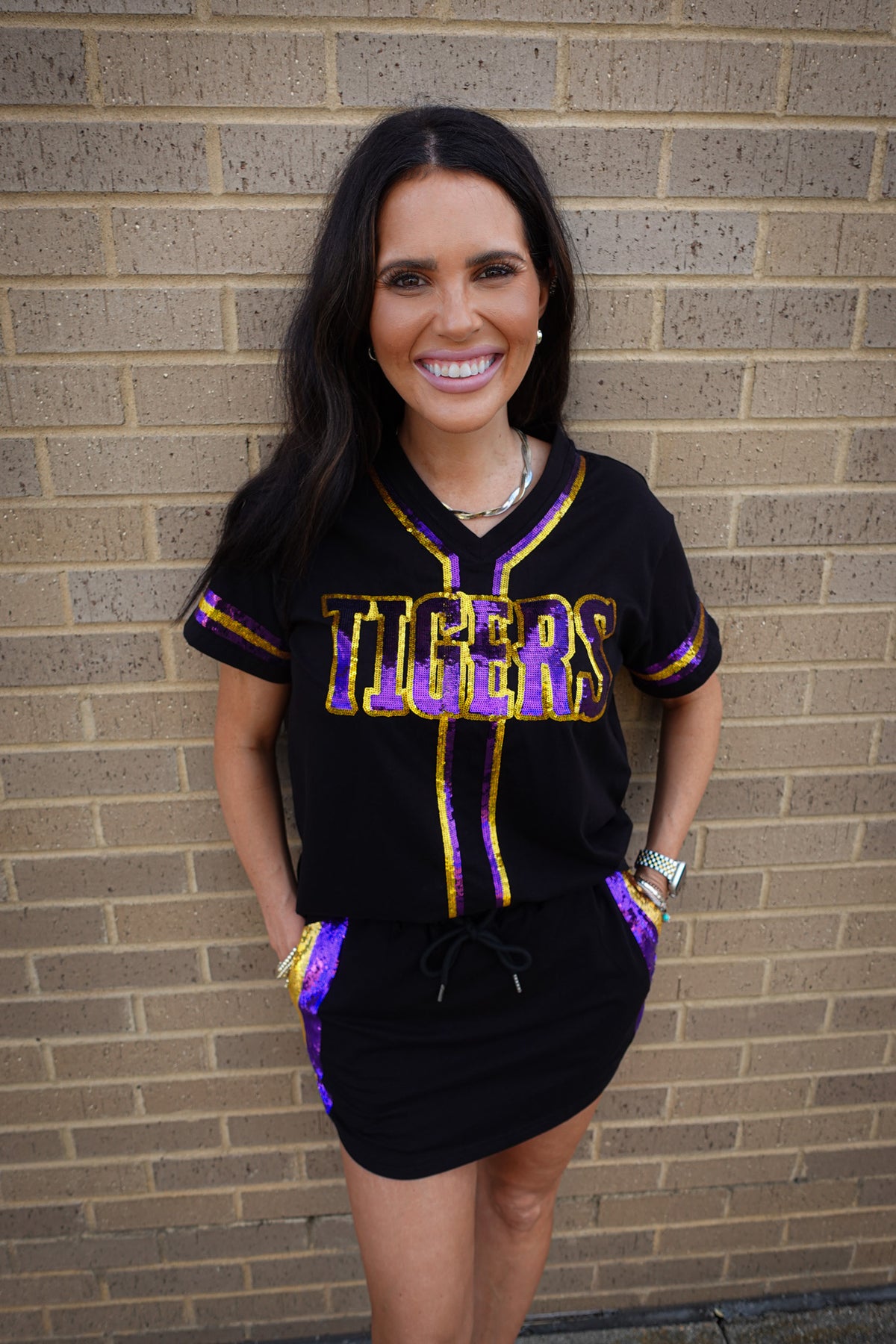 Sequin Tigers Jersey-EXCLUSIVE JA DESIGN