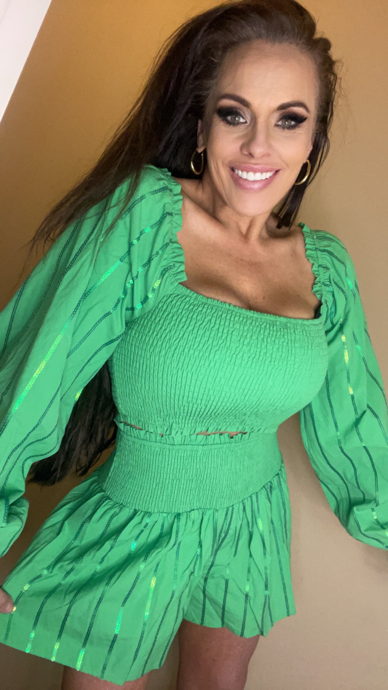 emerald green 2 piece dress Prom dresses 2023 2 peice