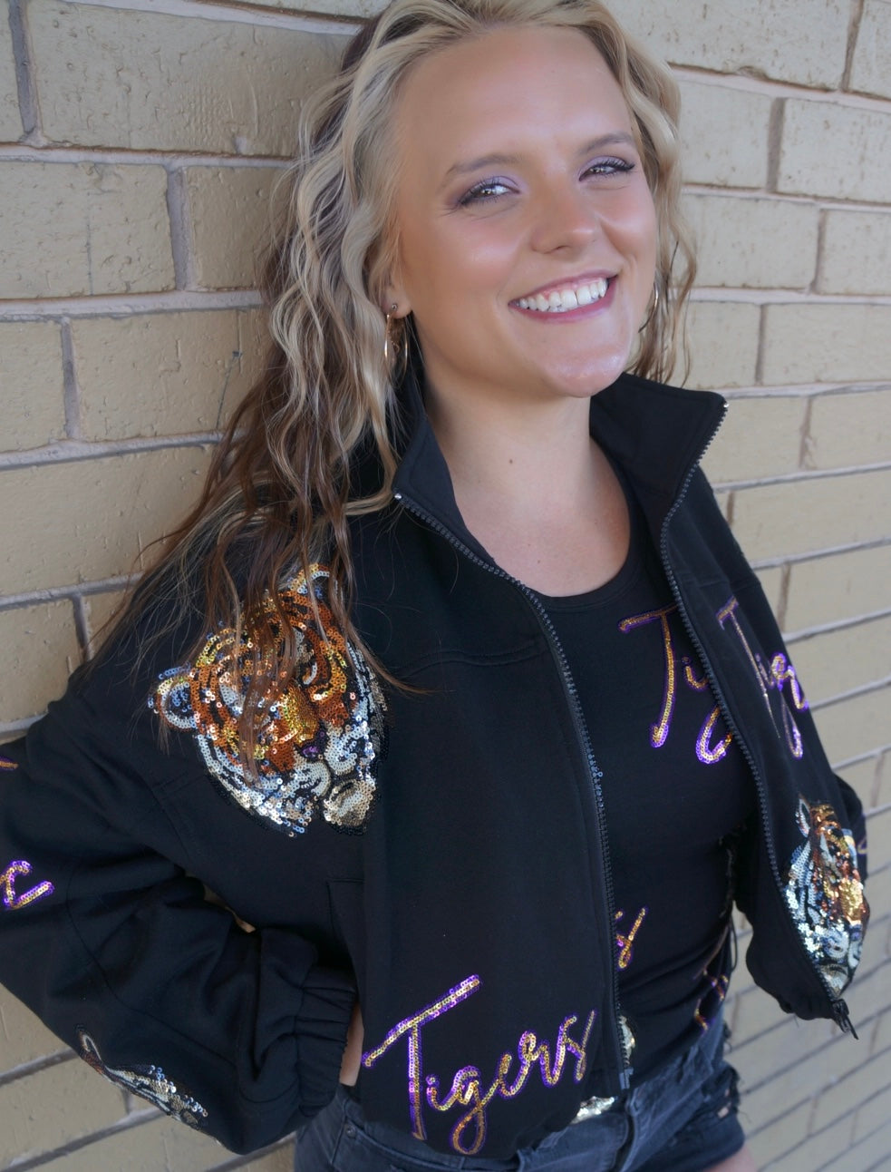 All Over SEQUIN Tigers Jacket- EXCLUSIVE JA DESIGN