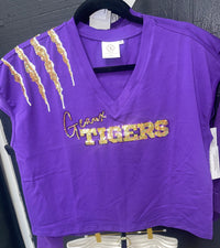 Sequin GEAUX Tigers T-Shirt