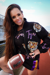 All Over SEQUIN Tigers Jacket- EXCLUSIVE JA DESIGN