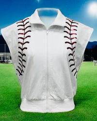 Sequin Baseball Stitch Top-EXCLUSIVE JA DESIGN