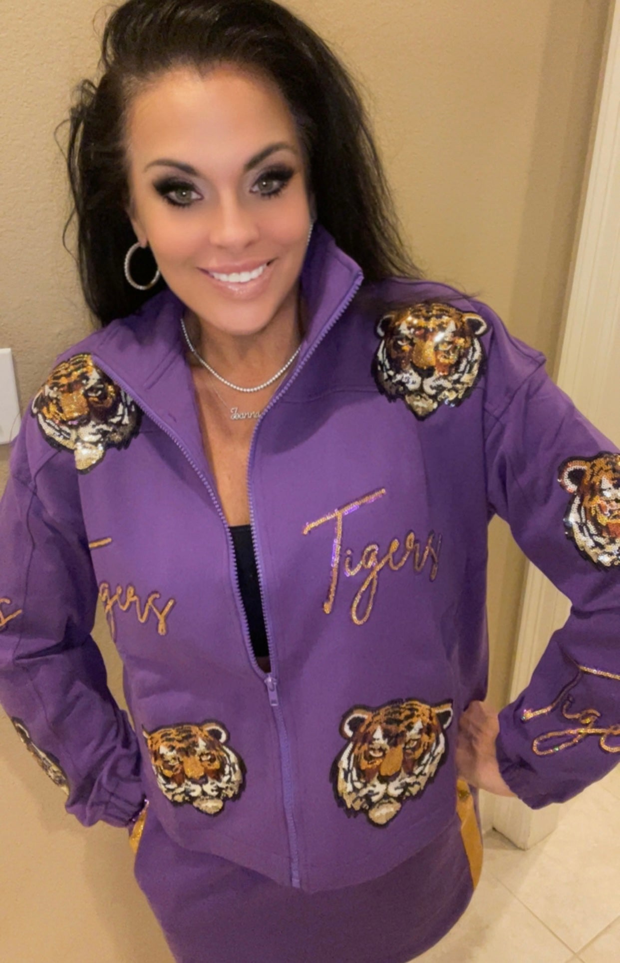 JA Design “TIGER PRIDE JACKET” Purple – JA Designs